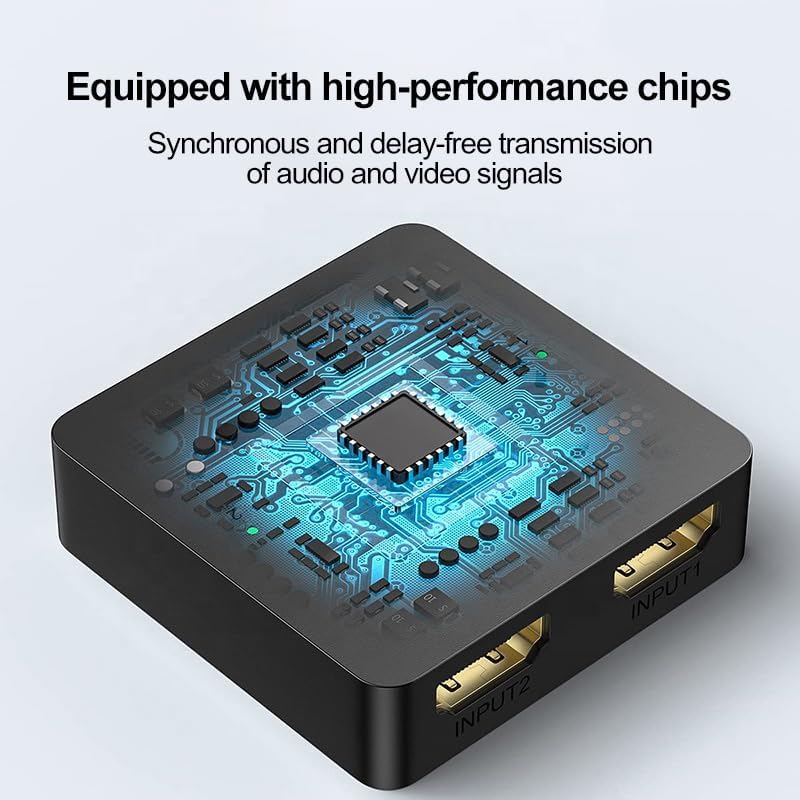 BDM HDMI Switch 4k@60hz, Bidirectional HDMI Switcher 2 in 1 Out, Manual HDMI Hub Supports HD Compatible with Laptop PC Xbox PS5/4/3 Blu-Ray Player Fire Stick Roku and More - Image 2